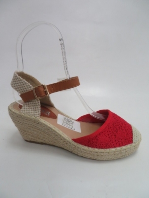 Sandały damskie na koturnie (36-41) ZZ-13 RED