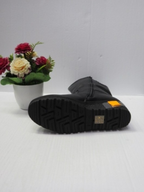 Kozaki damskie ocieplane na płaskim (36-41) 885-15 BLACK