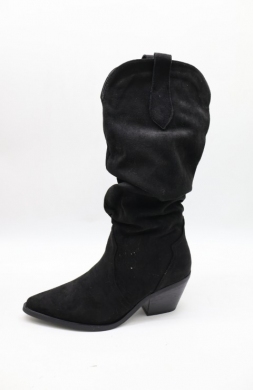 Kozaki damskie na obcasie (36-41) 8558 BLACK