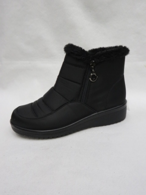 Botki damskie ocieplane na płaskim (36-42) QY-7 BLACK