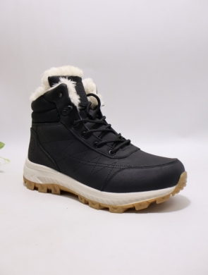 Botki damskie ocieplane na płaskim (36-41) LXC8560-W BLACK