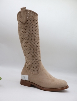 Kozaki damskie na płaskim (36-41) H259 KHAKI