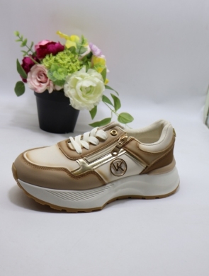 Buty sportowe damskie na płaskim (36-41) 6458 BEIGE