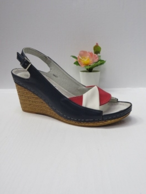 Sandały damskie na koturnie (36-41) 7AA227 NAVY/RED