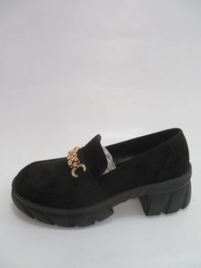 Mokasyny damskie na koturnie (36-41) DE1132S BLACK