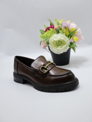 Mokasyny damskie na płaskim (36-41) CHC338 BROWN