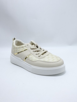 Buty sportowe damskie na płaskim (36-41) H2149A BEIGE