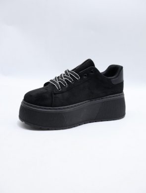 Buty sportowe damskie na płaskim (36-41) 6453 BLACK