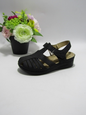 Sandały damskie na płaskim (36-42) 92098-1 BLACK