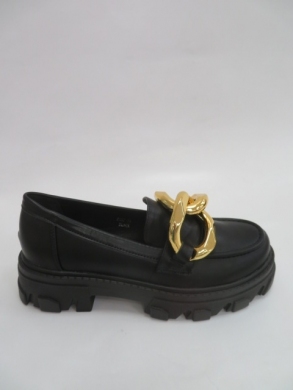 Mokasyny damskie na koturnie (36-41) 2352 BLACK