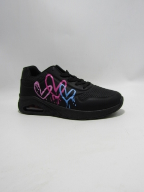 Buty sportowe damskie na płaskim (36-41) 6185 BLACK