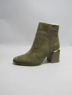 Botki damskie ocieplane na obcasie (36-41) 7607-2 KHAKI