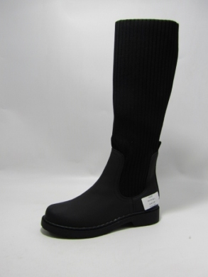 Kozaki damskie na płaskim (36-41) HB-182 BLACK