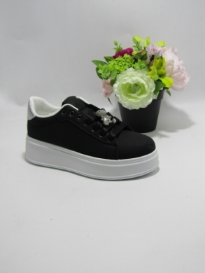 Buty sportowe damskie na płaskim (36-41) AF23-203 BL/SILVER