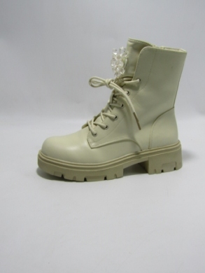 Botki damskie ocieplane na płaskim (36-41) HB-262 BEIGE