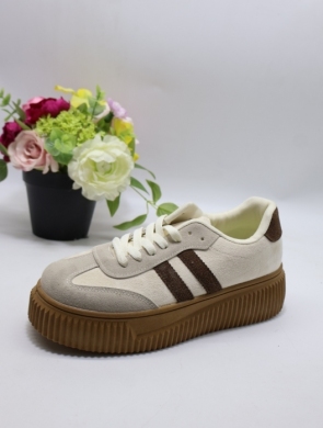 Buty sportowe damskie na płaskim (36-41) B3513 BEIGE