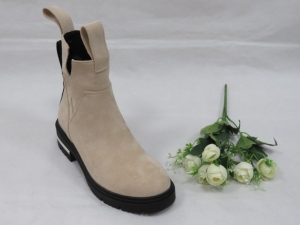 Botki damskie ocieplane na płaskim (36-41) NC1278 BEIGE