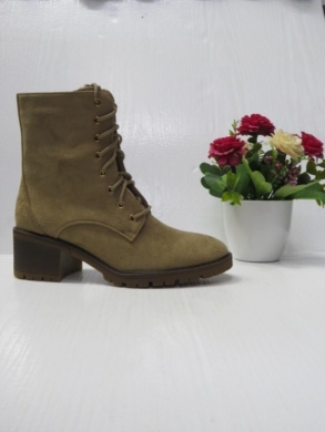 Botki damskie ocieplane na obcasie (36-41) 5690 KHAKI