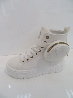 Trampki damskie na płaskim (36-41) HR-30 WHITE
