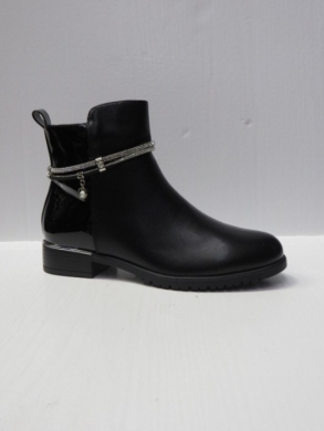 Botki damskie ocieplane na płaskim (36-41) BL55 BLACK