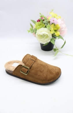 Klapki damskie z futerkiem (36-41) U218 CAMEL