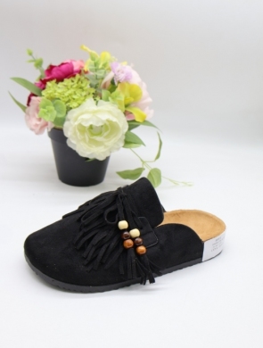 Klapki damskie na płaskim (36-41) DM561 BLACK