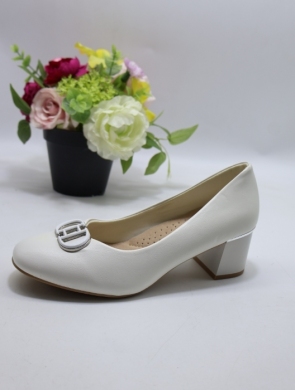 Czółenki damskie na obcasie (36-41) 1759 WHITE
