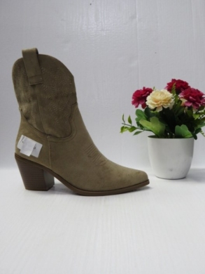 Botki damskie na obcasie (36-41) 9609A KHAKI