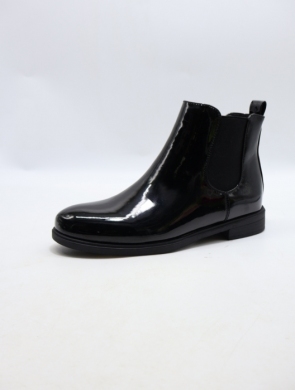 Botki damskie ocieplane na płaskim (36-41) 6055-1J BLACK