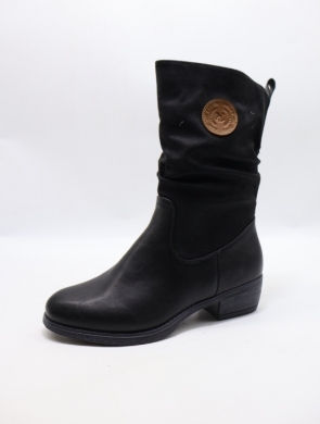 Botki damskie ocieplane na obcasie (36-41) SG883 BLACK