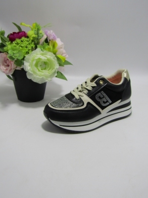 Buty sportowe damskie na płaskim (36-41) 9021 BLACK