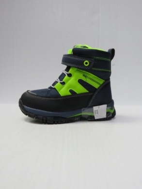 Botki chłopięce ocieplane (23-28) F978 BLUE/GREEN