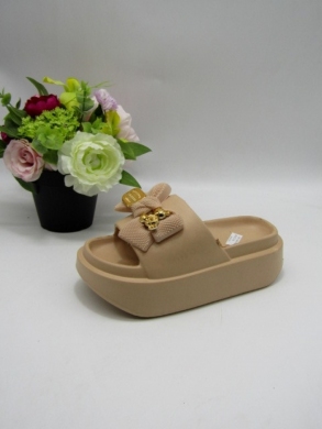 Klapki damskie na koturnie (36-41) LU029 KHAKI