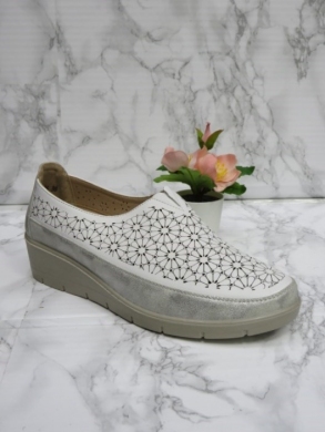 Półbuty damskie na koturnie (36-41) 0586 WHITE