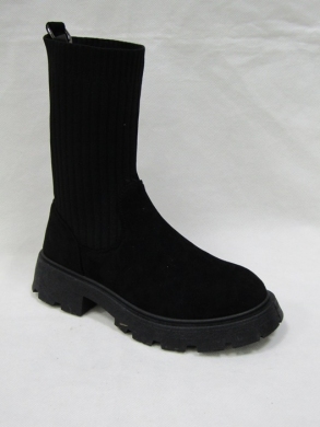 Kozaki damskie na płaskim (36-41) VL180 BLACK