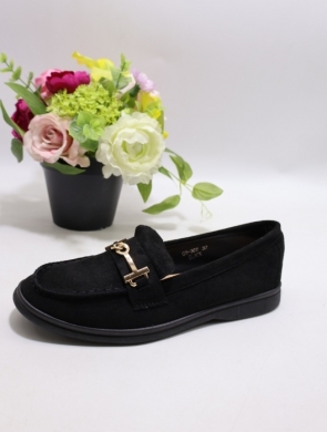 Mokasyny damskie na płaskim (36-41) GO-307 BLACK
