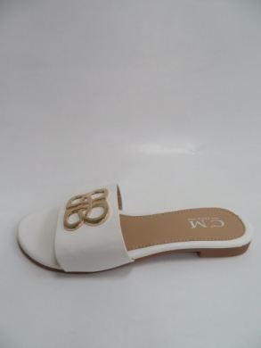 Klapki damskie na płaskim (36-41) 5029 WHITE