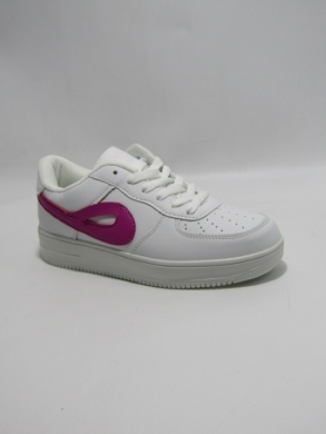 Buty sportowe damskie na płaskim (36-41) DN91-39 WH/FUXIA