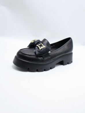 Mokasyny damskie na płaskim (36-41) H8-520 BLACK