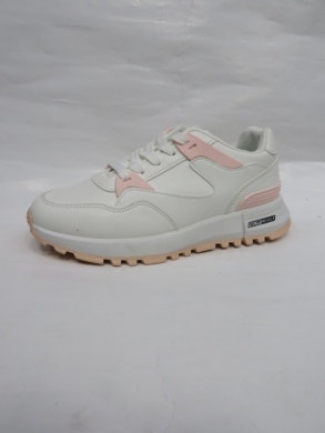 Buty sportowe damskie na płaskim (36-41) D2232 WHI/PINK