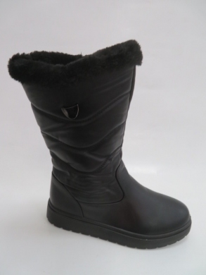 Kozaki damskie ocieplane na płaskim (39-43) DJ23-C BLACK