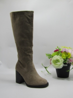 Kozaki damskie ocieplane na obcasie (36-41) 9141 TAUPE