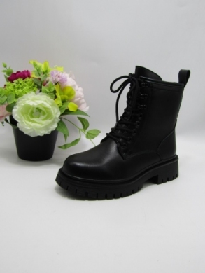 Botki damskie ocieplane na płaskim (36-41) X-80289-26B BLACK