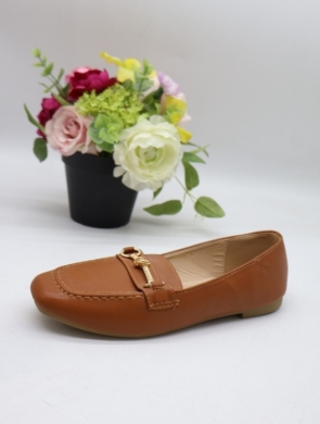 Mokasyny damskie na płaskim (36-41) LS5380 CAMEL