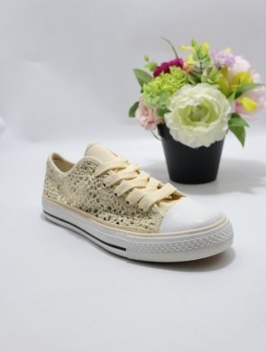 Trampki damskie na płaskim (36-41) EV-97 BEIGE