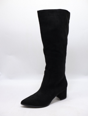 Kozaki damskie na obcasie (36-41) 7600-06 BLACK