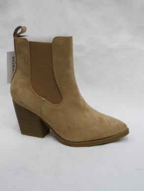 Botki damskie na obcasie (36-41) 2976 CAMEL