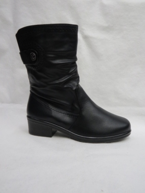 Kozaki damskie ocieplane na płaskim (37-42) 2102 BLACK
