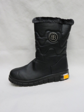 Kozaki damskie ocieplane na płaskim (39-43) DJ25-5 BLACK