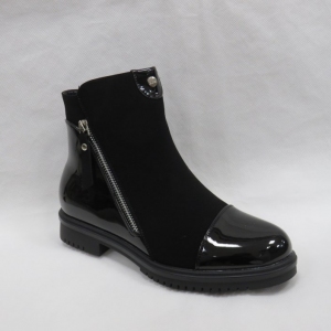 Botki damskie na płaskim (36-41) H5818 BLACK